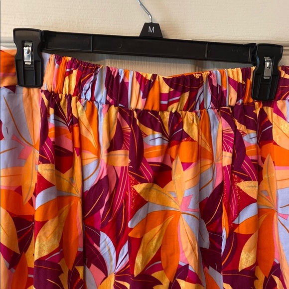 Lily Rose Red and Orange Mini Skirt Resort Wear - Picture 4 of 6